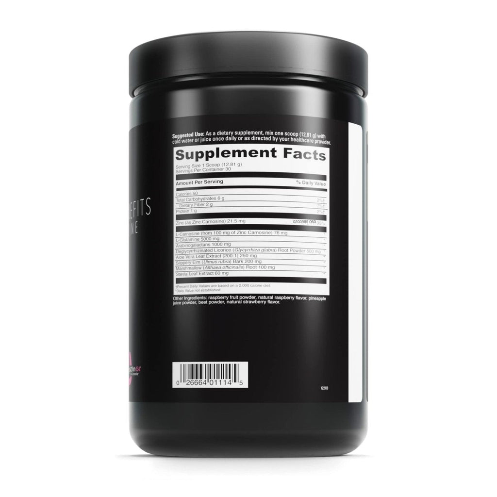 DAVINCI Labs GI Benefits - Dietary Supplement Powder Drink Mix - Support Gut Health, Immune System & Overall Wellness* - with Zinc, L-Carnosine, L-Glutamine, Aloe Vera & More - 384.15 g - 30 Servings