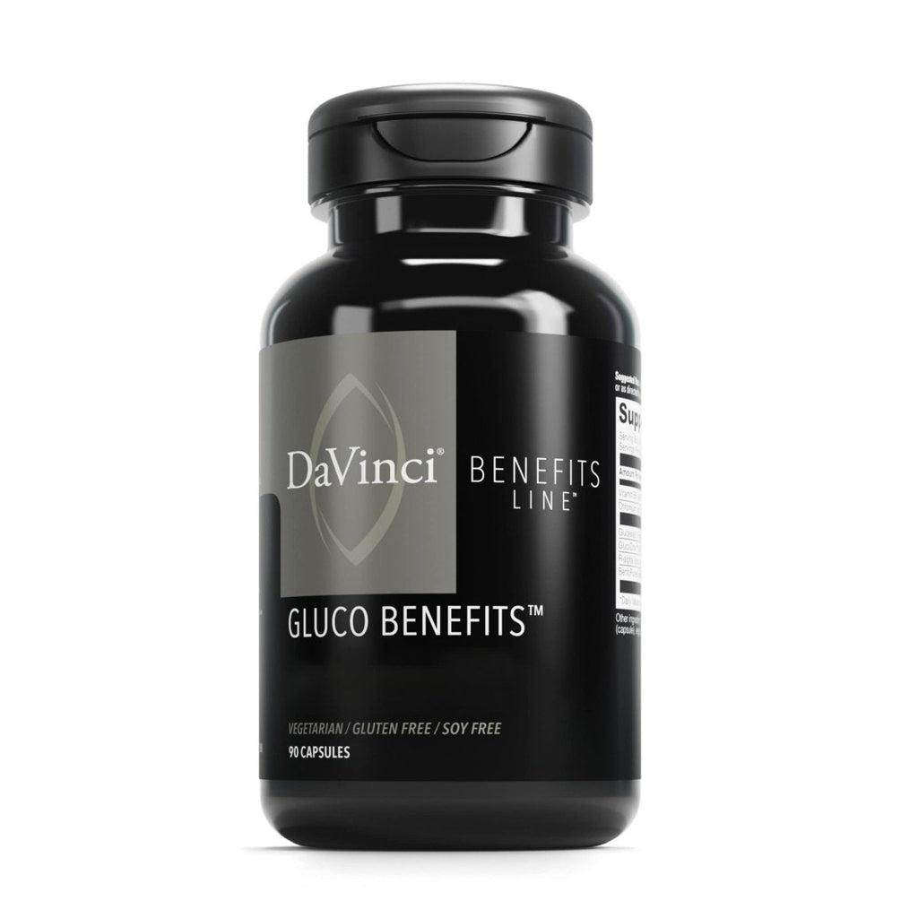 DaVinci Labs Gluco Benefits - Support Healthy Metabolism and Cellular Energy - 90 Vegetarian Capsules