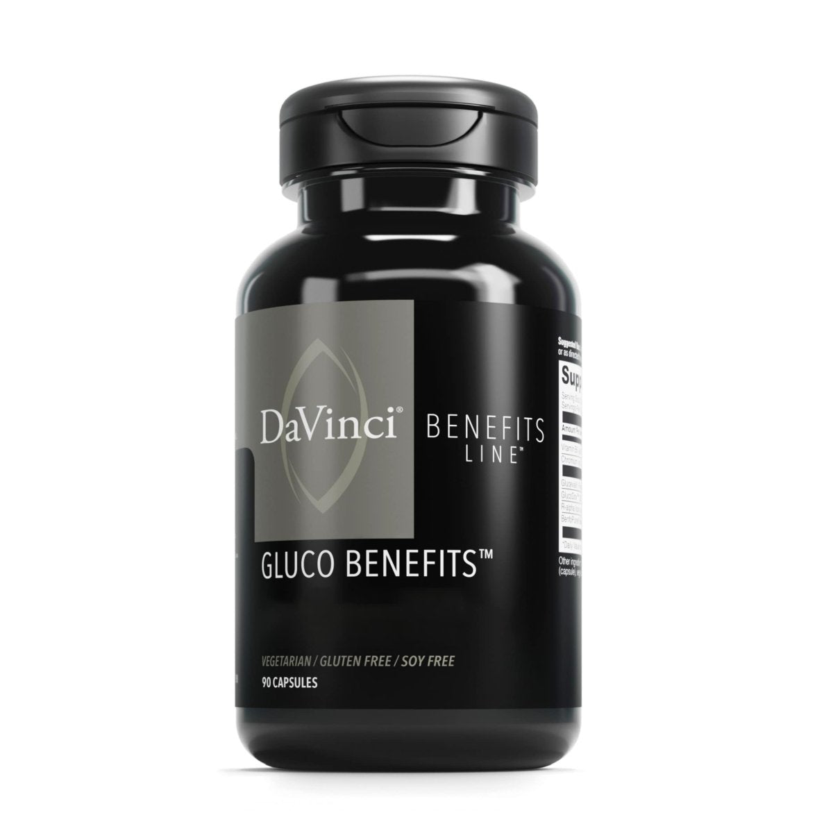 DaVinci Labs Gluco Benefits - Support Healthy Metabolism and Cellular Energy - 90 Vegetarian Capsules