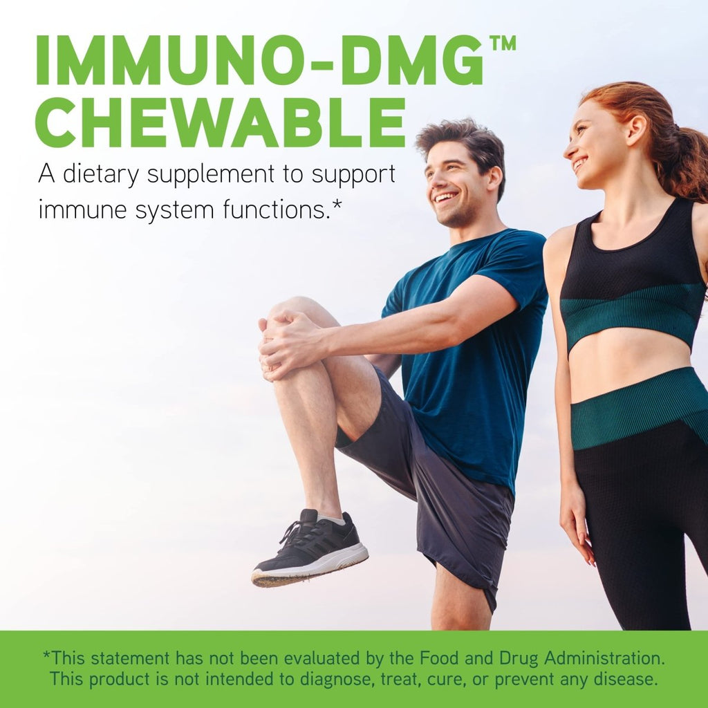 Davinci Labs Immuno-DMG Chewable with Elderberry and Vitamin D3 - Dietary Supplement to Support Cell and Immune Health* - with Vitamin C, D3, E, Black Elderberry, DMG and More - 120 Chewable Tablets