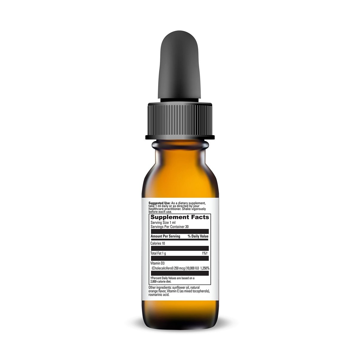 DAVINCI Labs Liquid Vitamin D3 10,000 IU - Dietary Supplement to Support Bone Health, Blood Pressure, Calcium Balance and Immune System* - with Vitamin D3 10,000 IU - Gluten-Free - Vegetarian - 30 ml