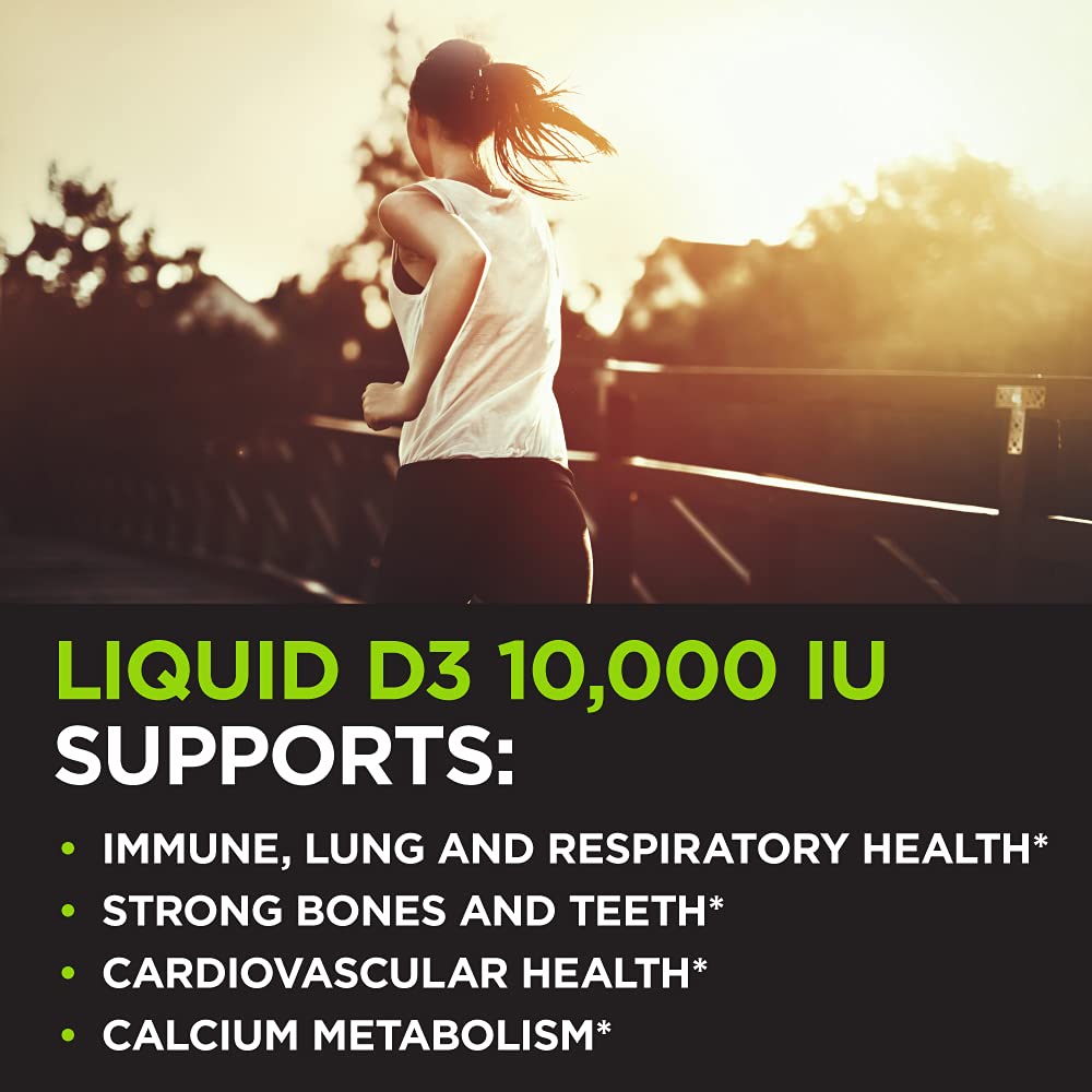 DAVINCI Labs Liquid Vitamin D3 10,000 IU - Dietary Supplement to Support Bone Health, Blood Pressure, Calcium Balance and Immune System* - with Vitamin D3 10,000 IU - Gluten-Free - Vegetarian - 30 ml