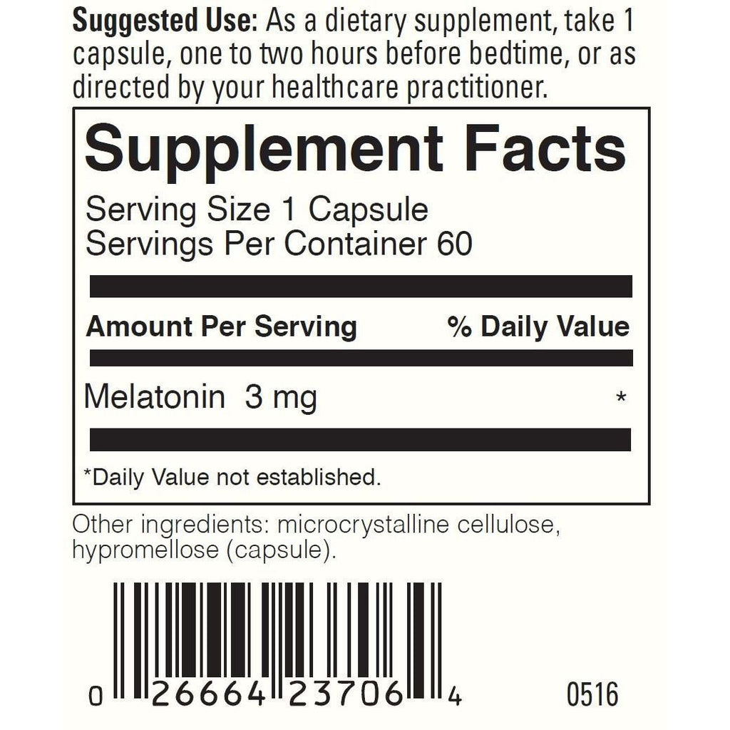 Davinci Labs Melatonin-3 60 Capsules
