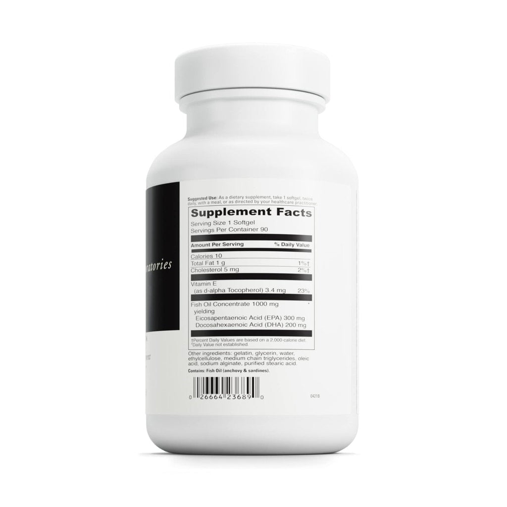 DaVinci Labs Omega-3 1000 - Dietary Supplement to Maintain Already Normal Cholesterol Levels and Support Immune System, Hair and Skin* - Gluten-Free - 90 Enteric Coated Softgels