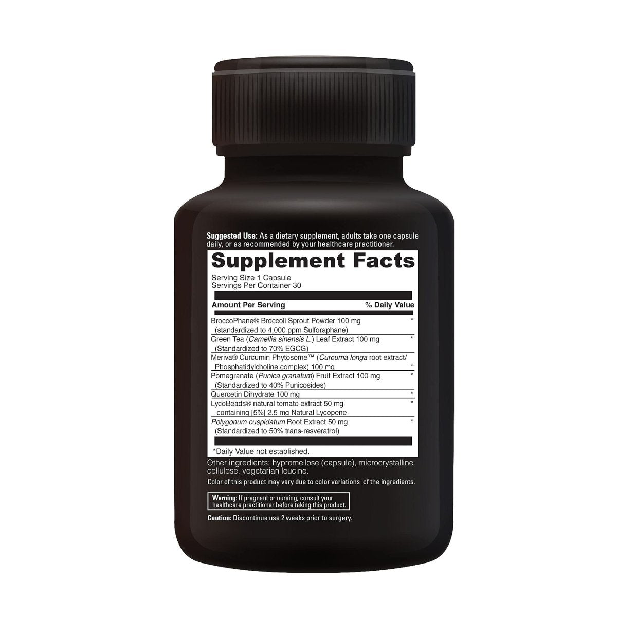 DAVINCI Labs Phyto Benefits - Dietary Supplement to Support Detox, Metabolic Health and Immune System Function* - with Broccoli Sprouts, Quercetin and More - Gluten-Free - 30 Vegetarian Capsules