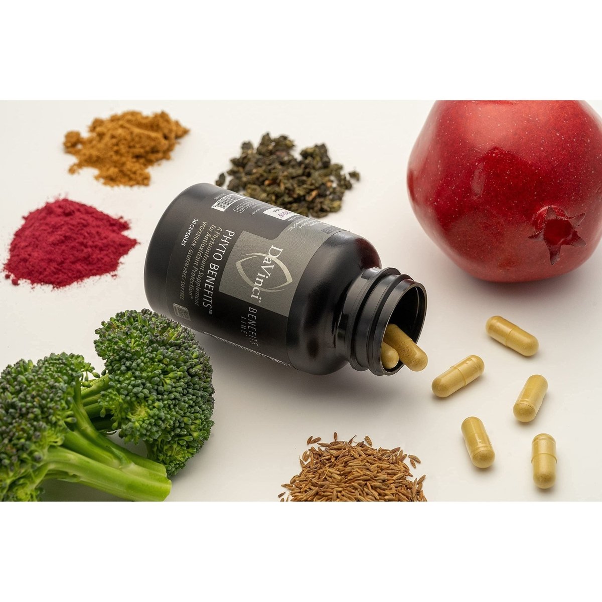 DAVINCI Labs Phyto Benefits - Dietary Supplement to Support Detox, Metabolic Health and Immune System Function* - with Broccoli Sprouts, Quercetin and More - Gluten-Free - 30 Vegetarian Capsules