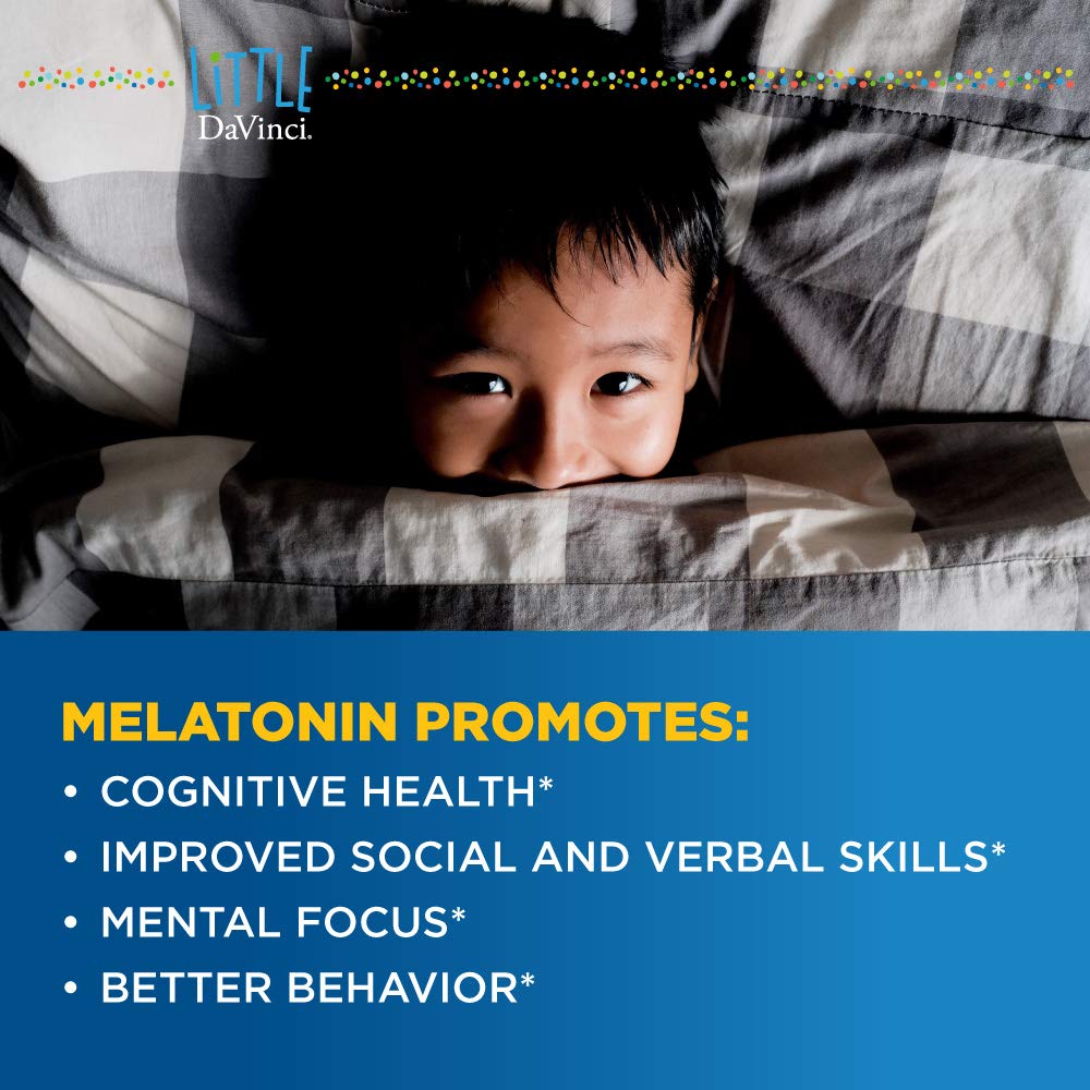 DaVinci Labs Sleep Tight - Kids Melatonin Supplement to Support Restful Sleep, Focus, Cognitive Health and Social and Verbal Skills* - with 3mg Melatonin - Citrus Flavor - 30ml, 75 Servings