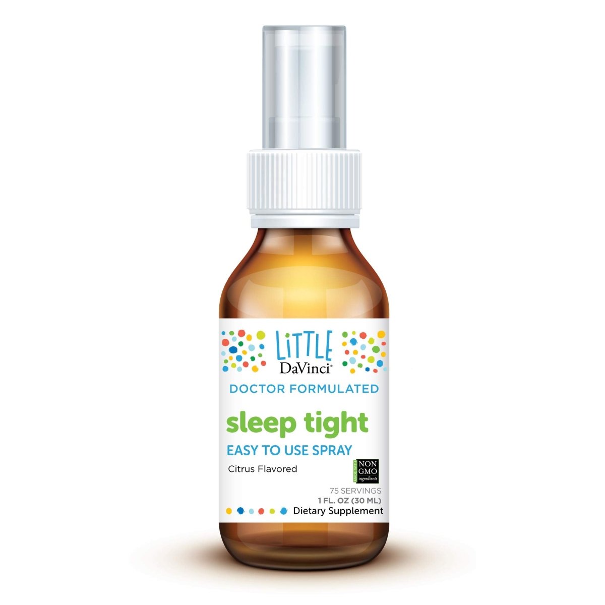 DaVinci Labs Sleep Tight - Kids Melatonin Supplement to Support Restful Sleep, Focus, Cognitive Health and Social and Verbal Skills* - with 3mg Melatonin - Citrus Flavor - 30ml, 75 Servings