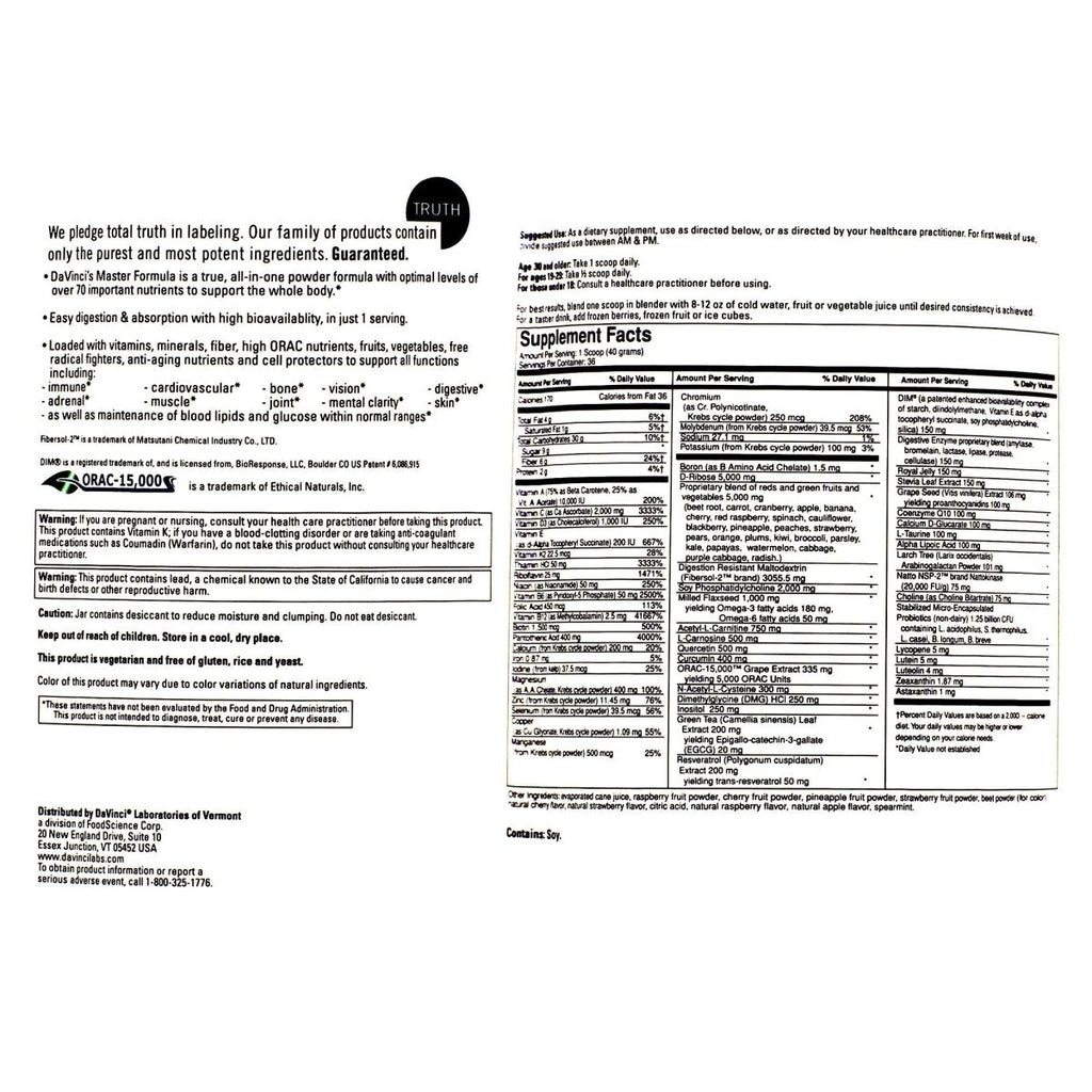 Davinci Labs - Spectra Infinite Nutrition 1.44 kg [Health and Beauty] by DaVinci Laboratories of Vermont