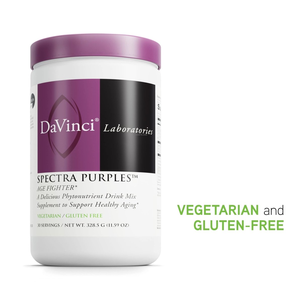 DAVINCI Labs Spectra Purples - Drink Mix Supplement with Antioxidants to Support Healthy Aging, Cognitive Function, Skin and Immune Health - with Protein - Vegetarian - Gluten-Free - 30 Servings