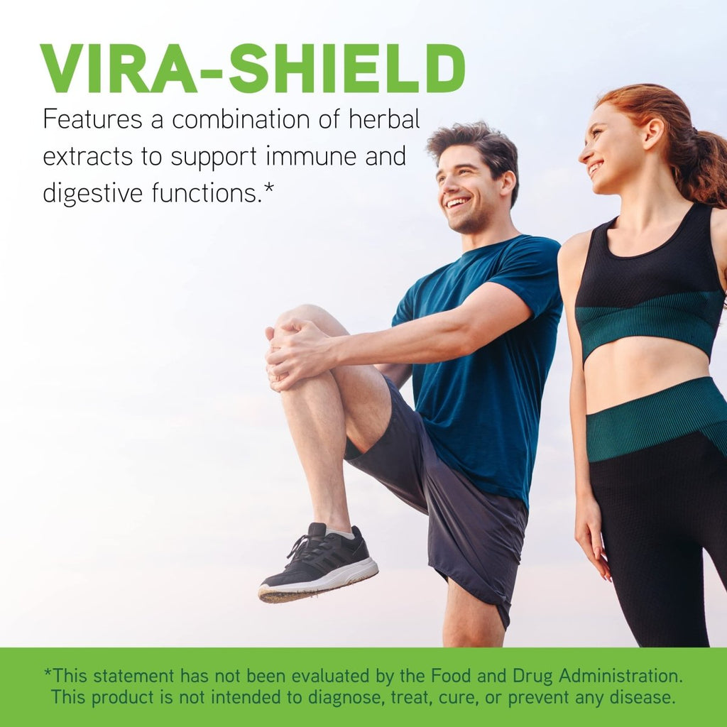 DAVINCI Labs Vira-Shield - Dietary Supplement to Support Detox, Immune System and Healthy GI Function* - with Black Walnut, Wormwood, Olive Leaf, PAU D?Arco, and More - Gluten-Free - 120 Tablets