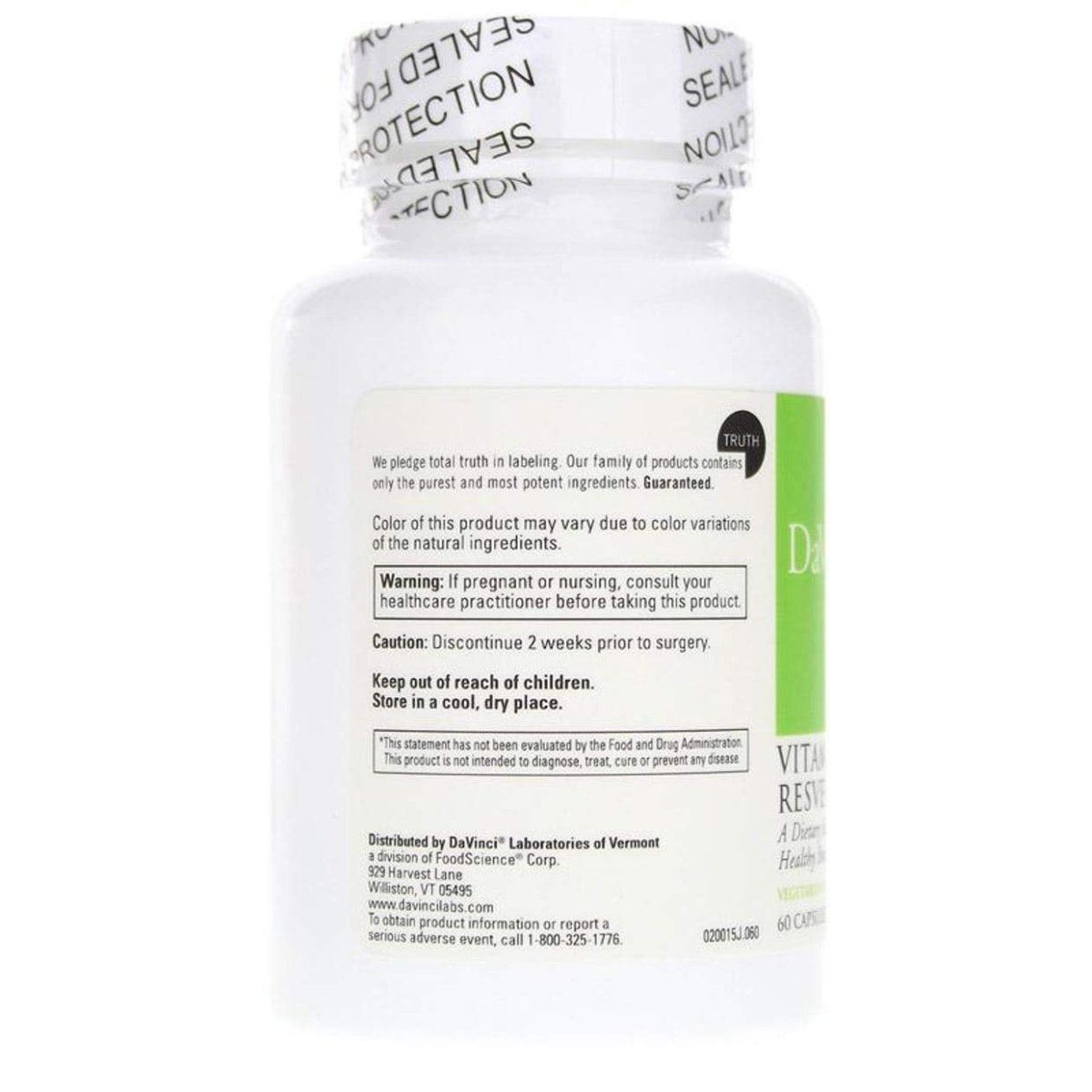 Davinci Labs - Vitamin K2 + Resveratrol, 60 Capsules