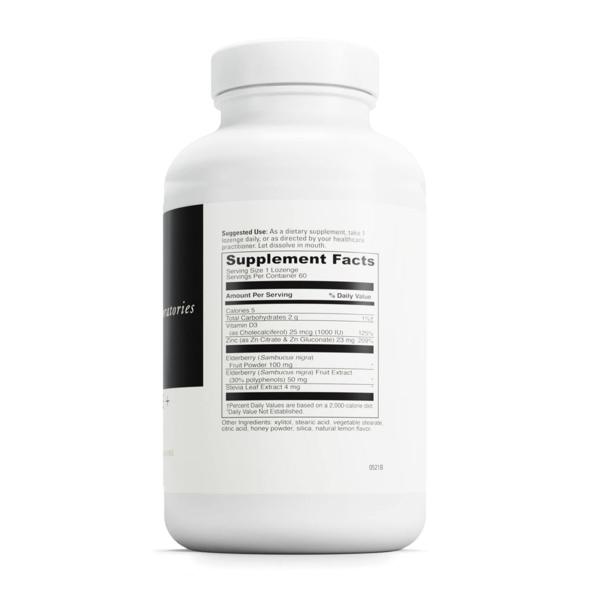 DAVINCI Labs Zinc Lozenge + Elderberry - Zinc Supplement to Support The Immune System, Healthy Lungs and Throat Tissues* - with Vitamin D3, Zinc, Elderberry and More - Lemon Flavor - 60 Lozenges