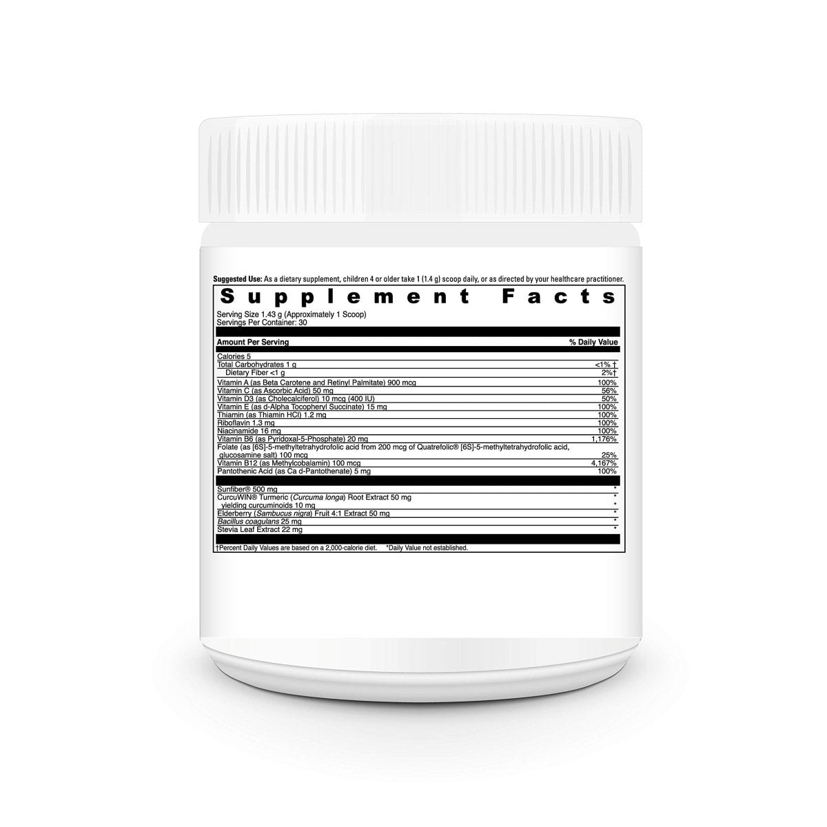 DAVINCI Little Mightiest Vite with Probiotics and Prebiotics - Supports Immune System, Gut Health and Healthy Brain* - with Vitamin C, A, D3, E, and More - Fruit Punch Flavor - 42 g, 30 Servings