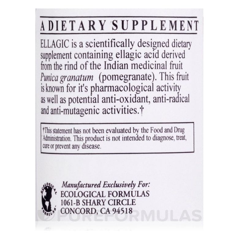 Ecological Formulas Ellagic Acid 60 Capsules