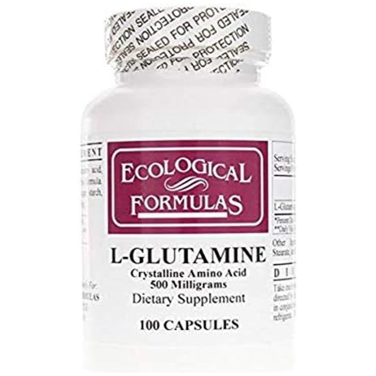 Ecological Formulas L-Glutamine 500 mg 100 Capsules