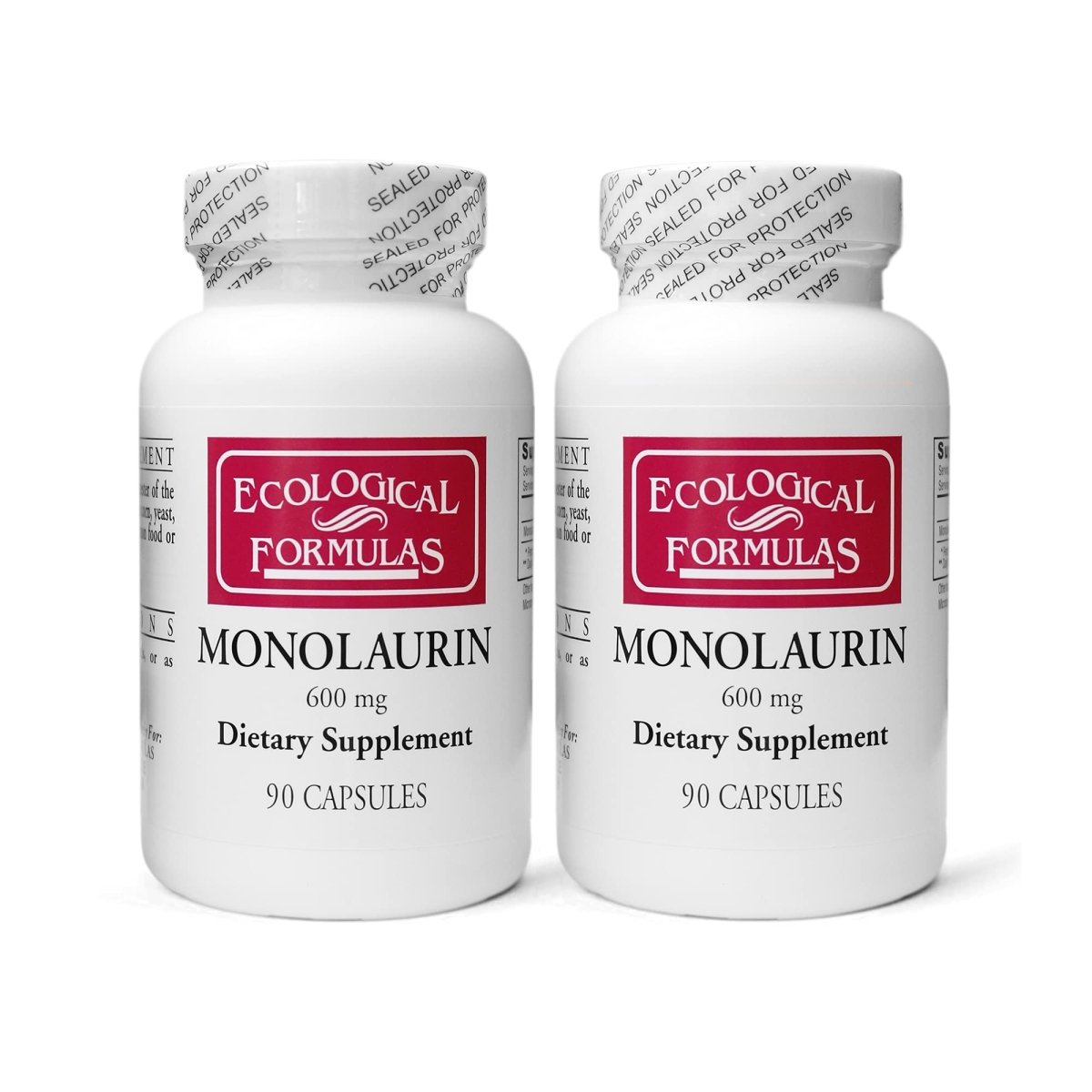 Ecological Formulas Monolaurin 600 mg 90 Capsules - 2 Pack