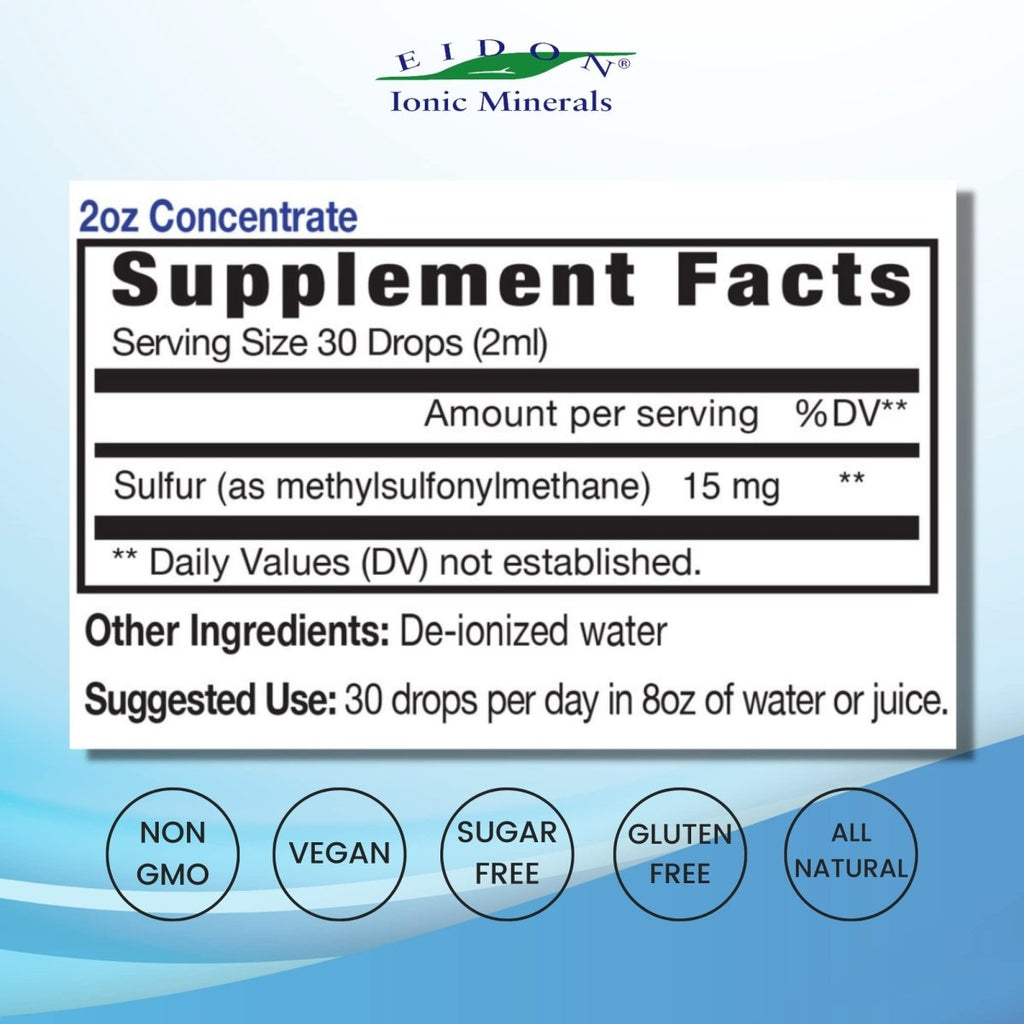Eidon Ionic Minerals Liquid Sulfur Concentrate  2 Oz Bottle