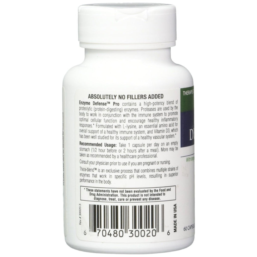 Enzyme Science Enzyme Defense Pro, 60 Capsules?Immunity Support Supplement ? Formulated with Vitamin D3, L-Lysine, Calcium, and Protease?Enzyme Digestion Support ?Immune System