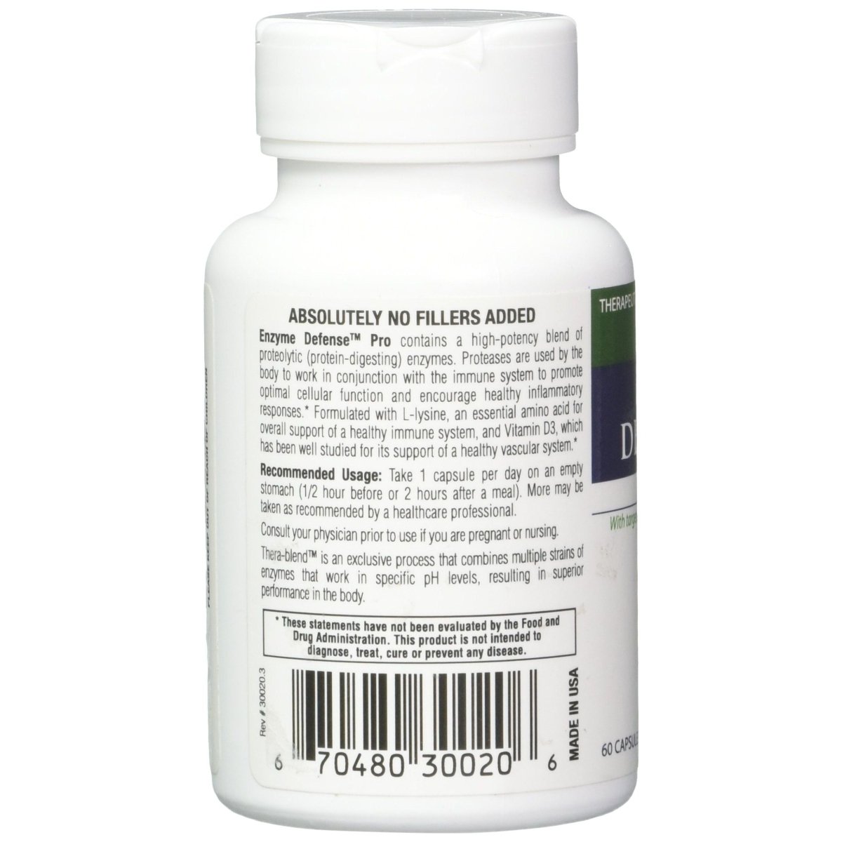 Enzyme Science Enzyme Defense Pro, 60 Capsules?Immunity Support Supplement ? Formulated with Vitamin D3, L-Lysine, Calcium, and Protease?Enzyme Digestion Support ?Immune System
