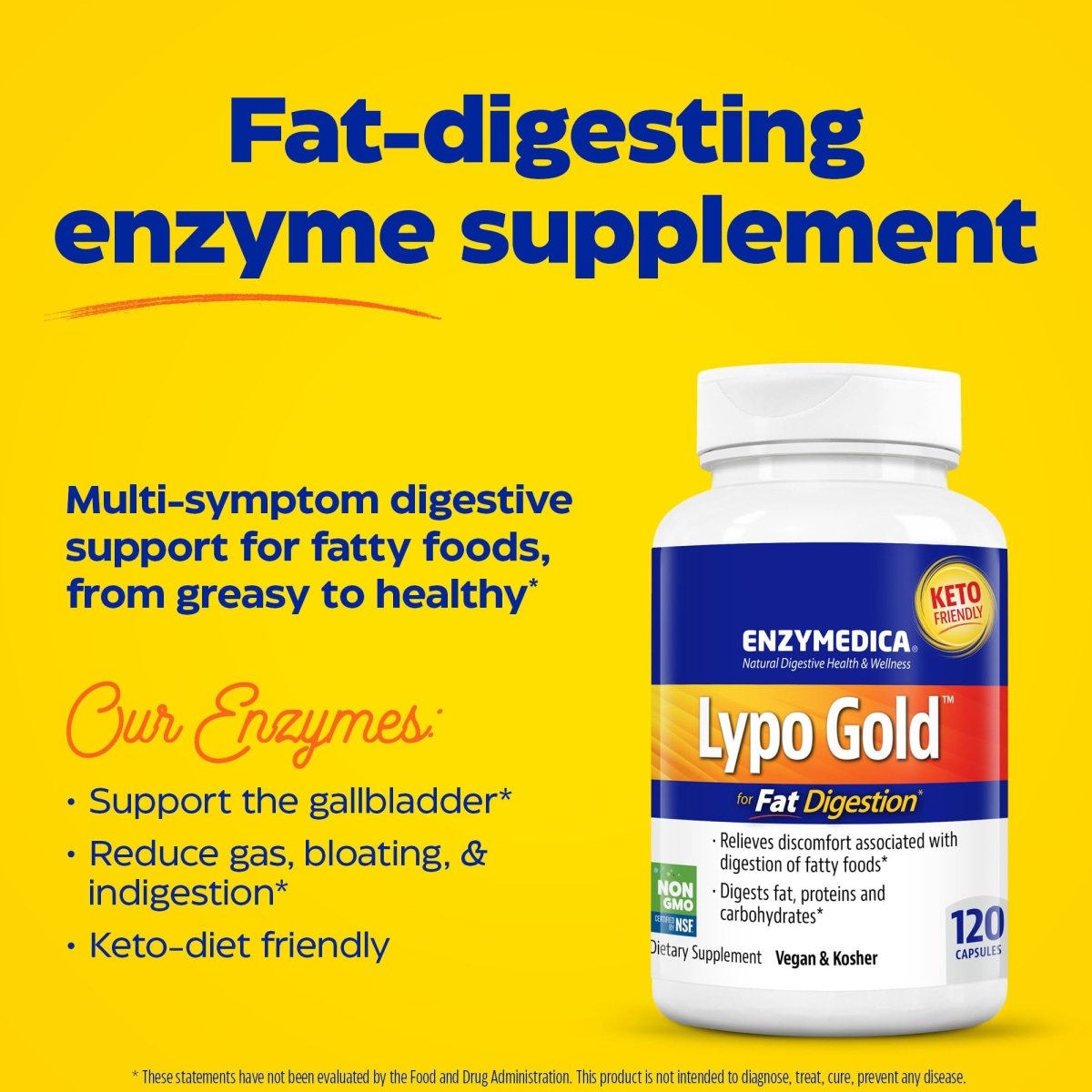 Enzymedica Lypo Gold 120 Capsules