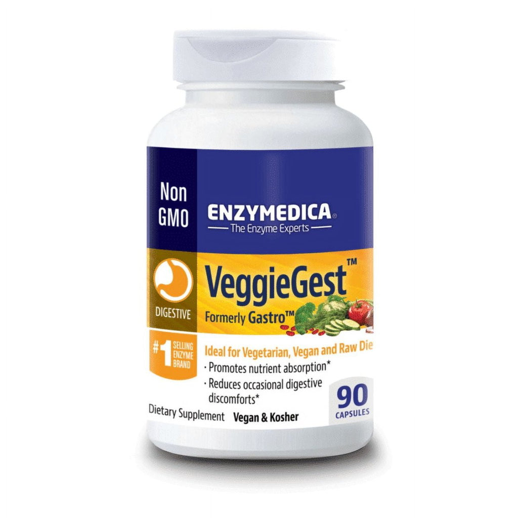 Enzymedica - VeggieGest - 90 Capsules (Formerly Gastro)