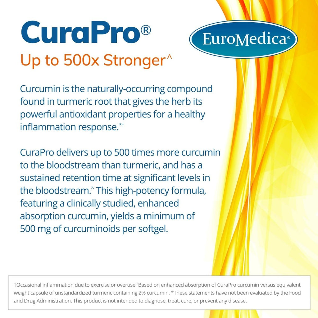 EuroMedica CuraPro 750mg 120 Softgels