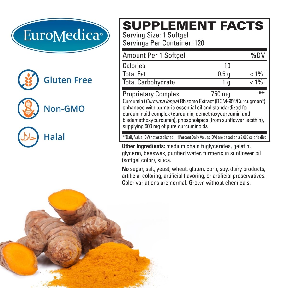 EuroMedica CuraPro 750mg 120 Softgels
