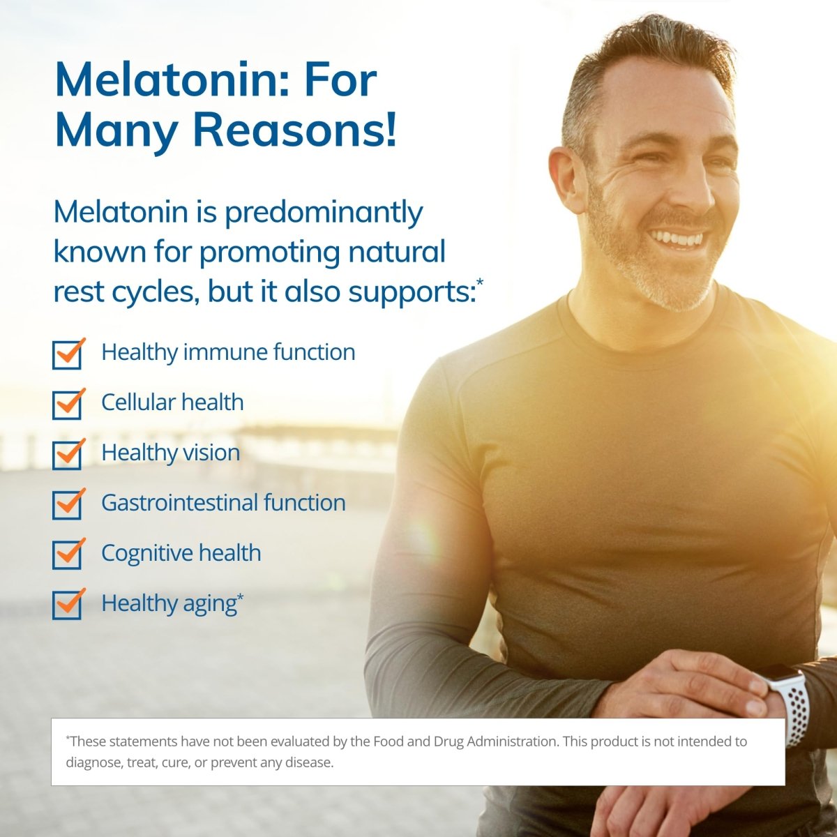 Euromedica Melatonin 10mg - 60 Sustained Release Tablets - Supports Rest, Immune Function & Cellular Health - Non-GMO, Vegan, Gluten Free - 60 Servings