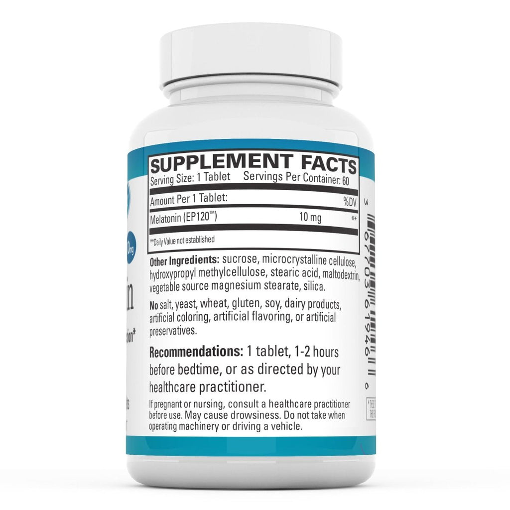 Euromedica Melatonin 10mg - 60 Sustained Release Tablets - Supports Rest, Immune Function & Cellular Health - Non-GMO, Vegan, Gluten Free - 60 Servings