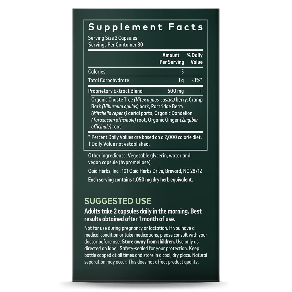 Gaia Fertility Support 60 Vcaps Vitex Reproductive Formula