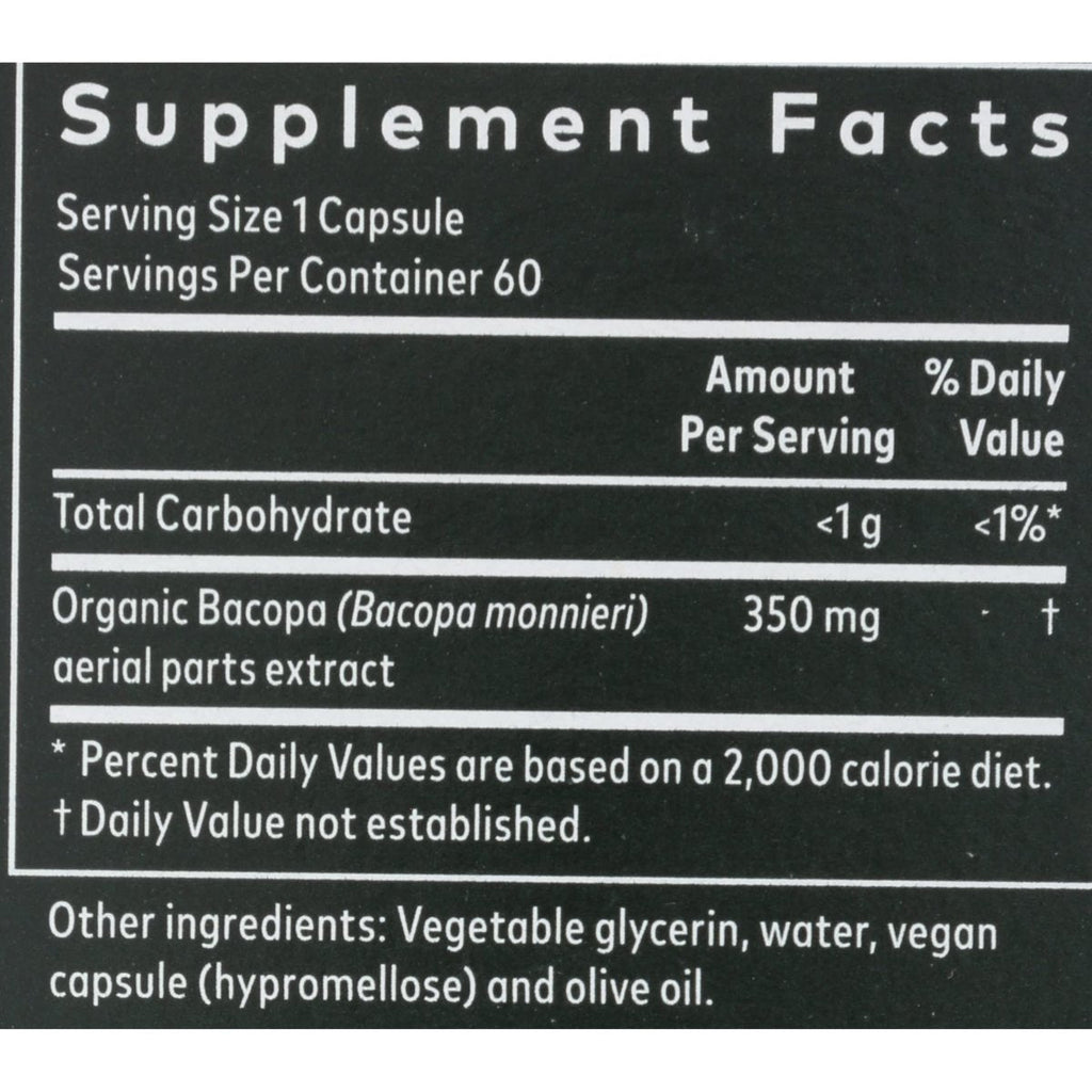 Gaia Herbs Bacopa - Brain and Cognitive Support Herbal Supplement - Made with Bacopa (Bacopa Monnieri) to Help Support a Thriving Mind - 60 Vegan Liquid Phyto-Capsules (Up to 60-Day Supply)