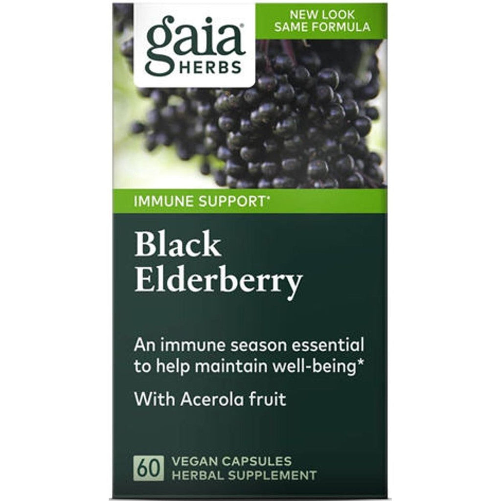 Gaia Herbs Black Elderberry 30 Vcaps - 2 Pack
