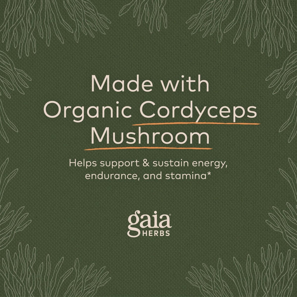 Gaia Herbs - Cordyceps Mushroom Energy Support 450 mg. - 40 Capsules