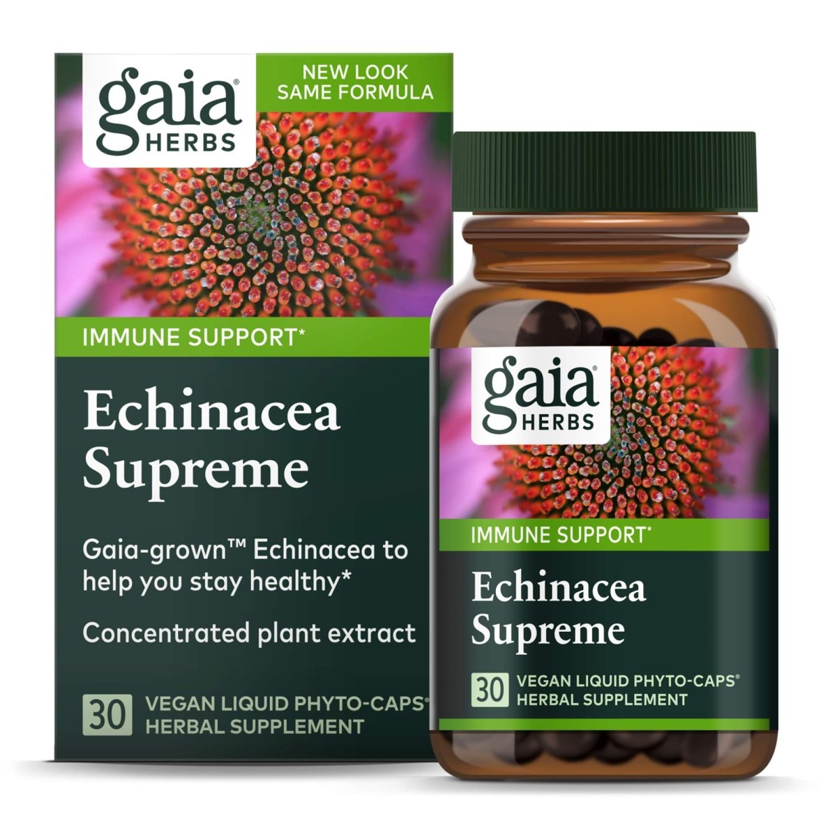 Gaia Herbs Echinacea Blend Supreme Liquid Phyto-Capsules, 30 Count plus free 30