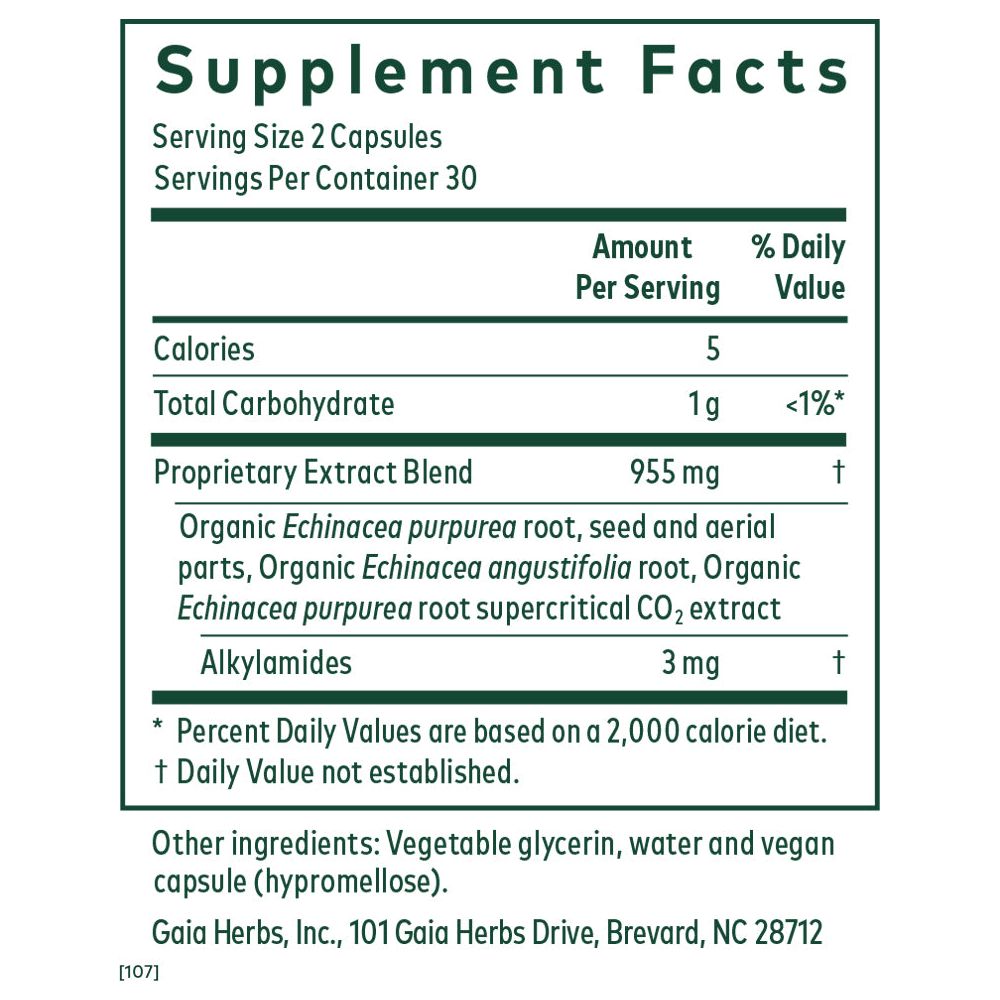 Gaia Herbs Echinacea Blend Supreme Liquid Phyto-Capsules, 30 Count plus free 30