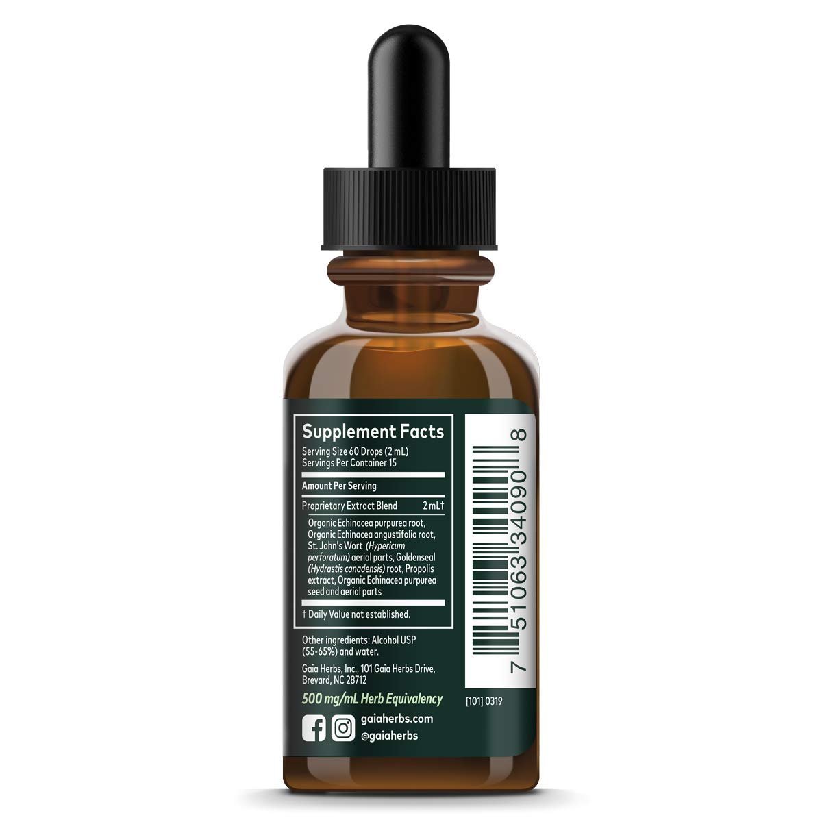 Gaia Herbs Echinacea Goldenseal Supreme - 1-Ounce Bottle