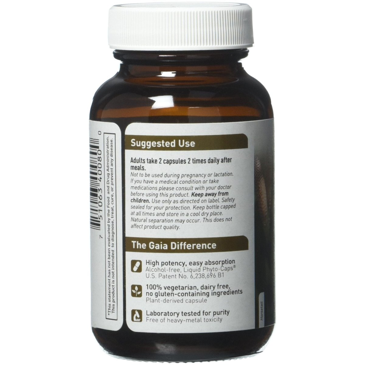 Gaia Herbs Hair Skin and Nail Support - 60 Vegetarian Liquid Phyto-Caps