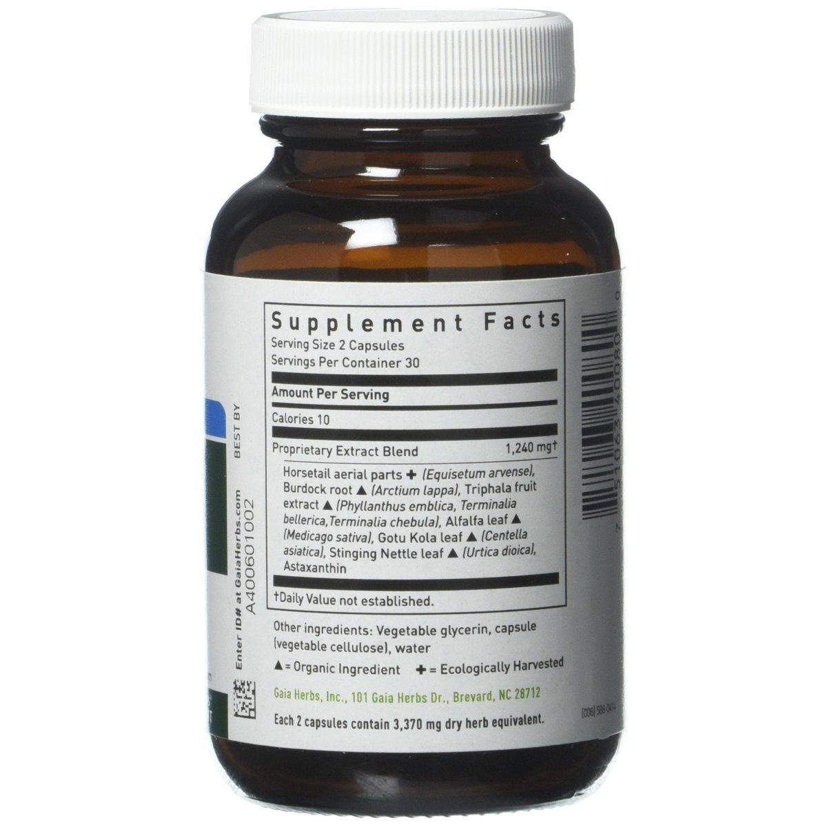 Gaia Herbs Hair Skin and Nail Support - 60 Vegetarian Liquid Phyto-Caps