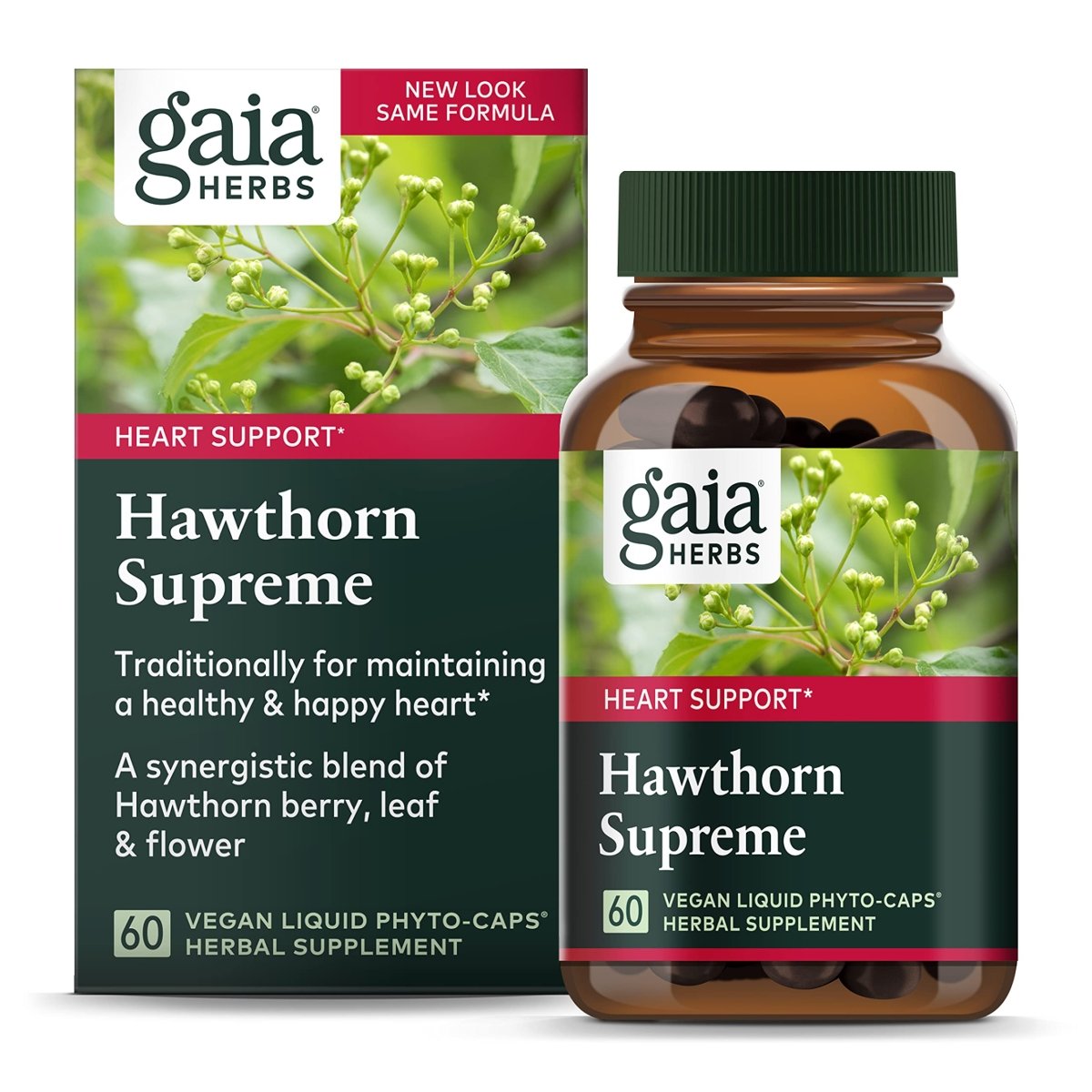 Gaia Herbs Hawthorn Supreme - 60 Vegan Liquid Phyto-Caps