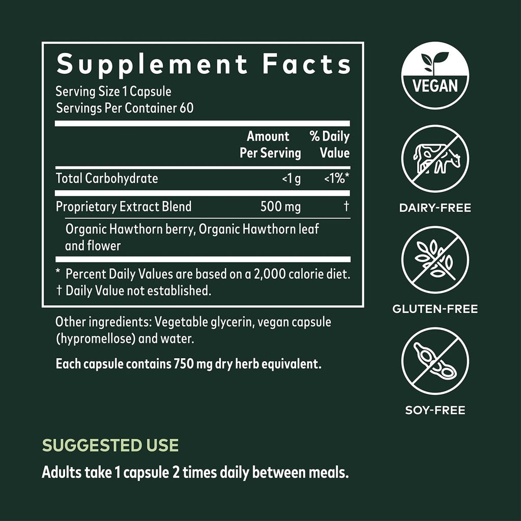 Gaia Herbs Hawthorn Supreme - 60 Vegan Liquid Phyto-Caps
