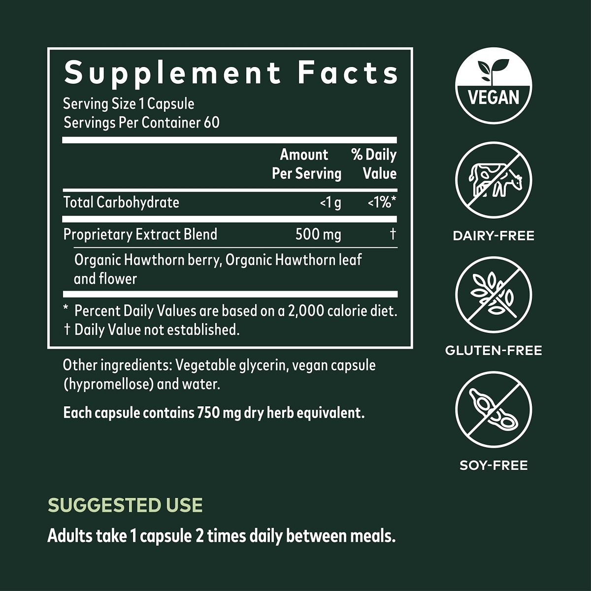 Gaia Herbs Hawthorn Supreme - 60 Vegan Liquid Phyto-Caps