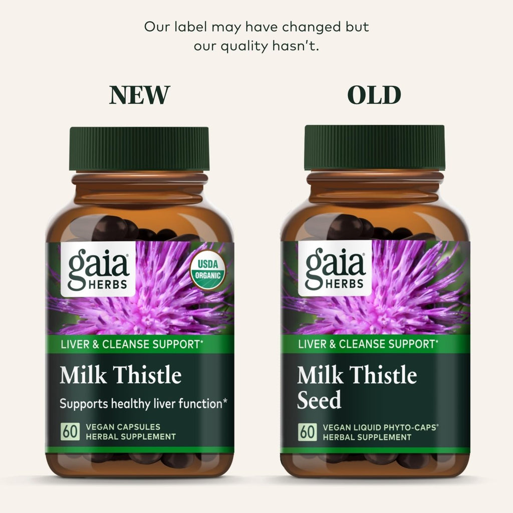 Gaia Herbs Milk Thistle - Liver Supplement & Cleanse Support for Maintaining Healthy Liver Function* - 120 Vegan Capsules (20-Day Supply)