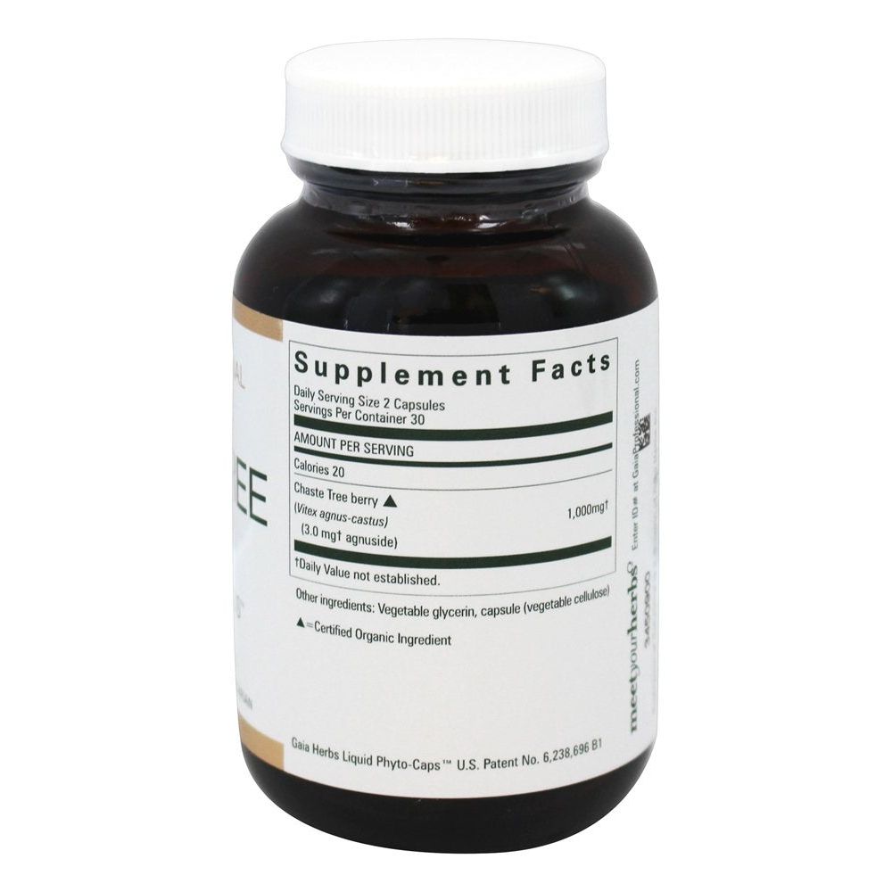 Gaia Herbs Pro, Vitex, Progesterone Support, 60 Liquid Phyto-Caps, Professional Solutions