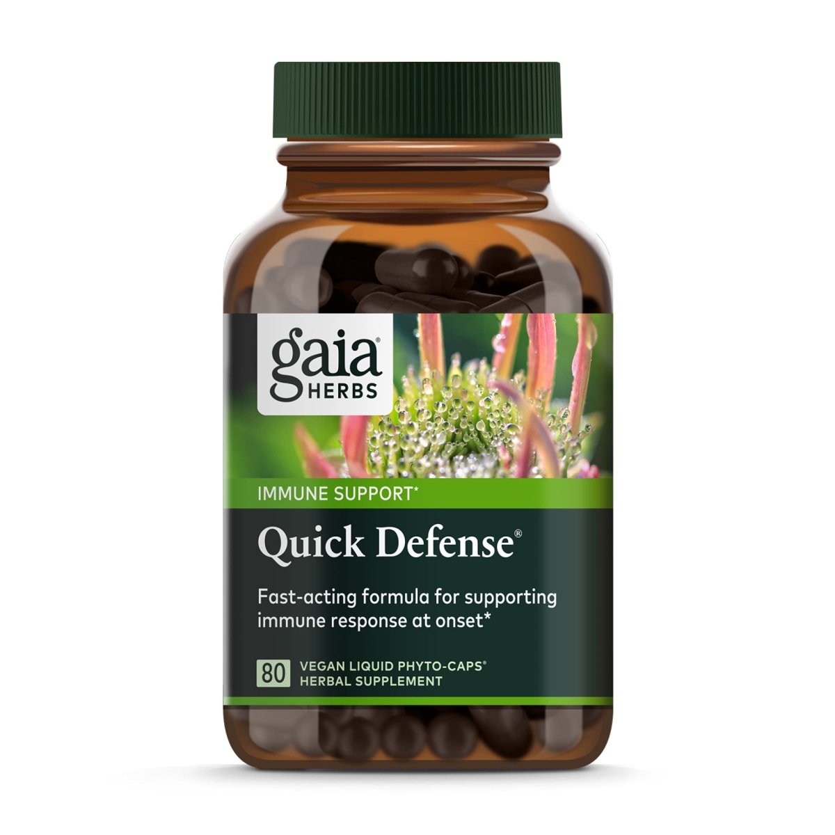 Gaia Herbs Quick Defense -  80 Vegan Liquid Phyto-Capsules (8-Day Supply)