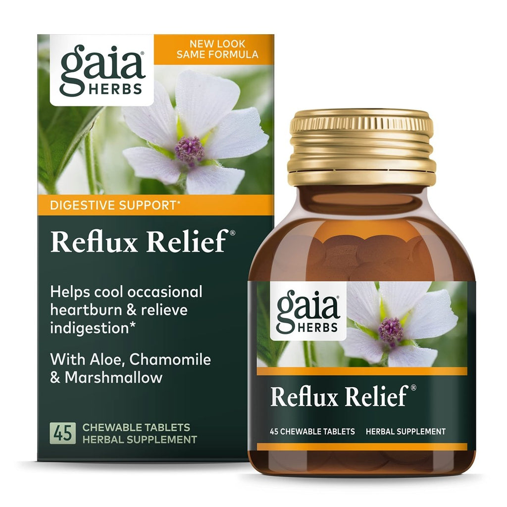 Gaia Herbs Reflux Relief -  - 45 Chewable Tablets (45-Day Supply)