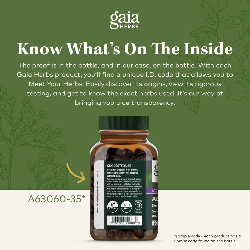Gaia Herbs Rhodiola Rosea -  120 Vegan Liquid Phyto-Capsules (60-Day Supply)