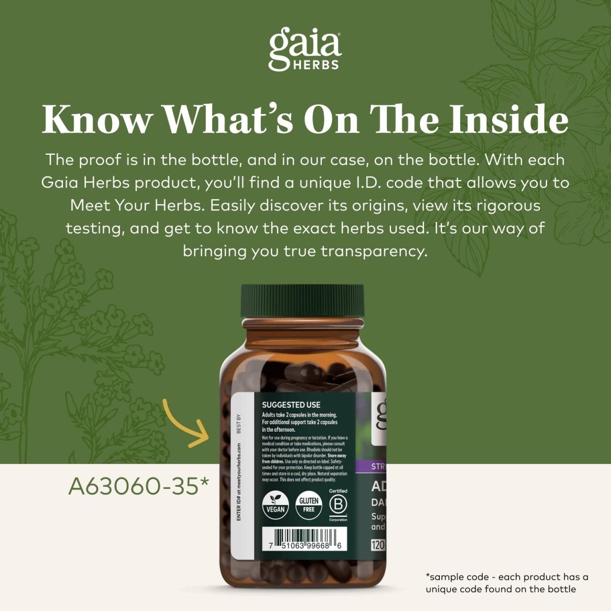 Gaia Herbs Rhodiola Rosea -  120 Vegan Liquid Phyto-Capsules (60-Day Supply)
