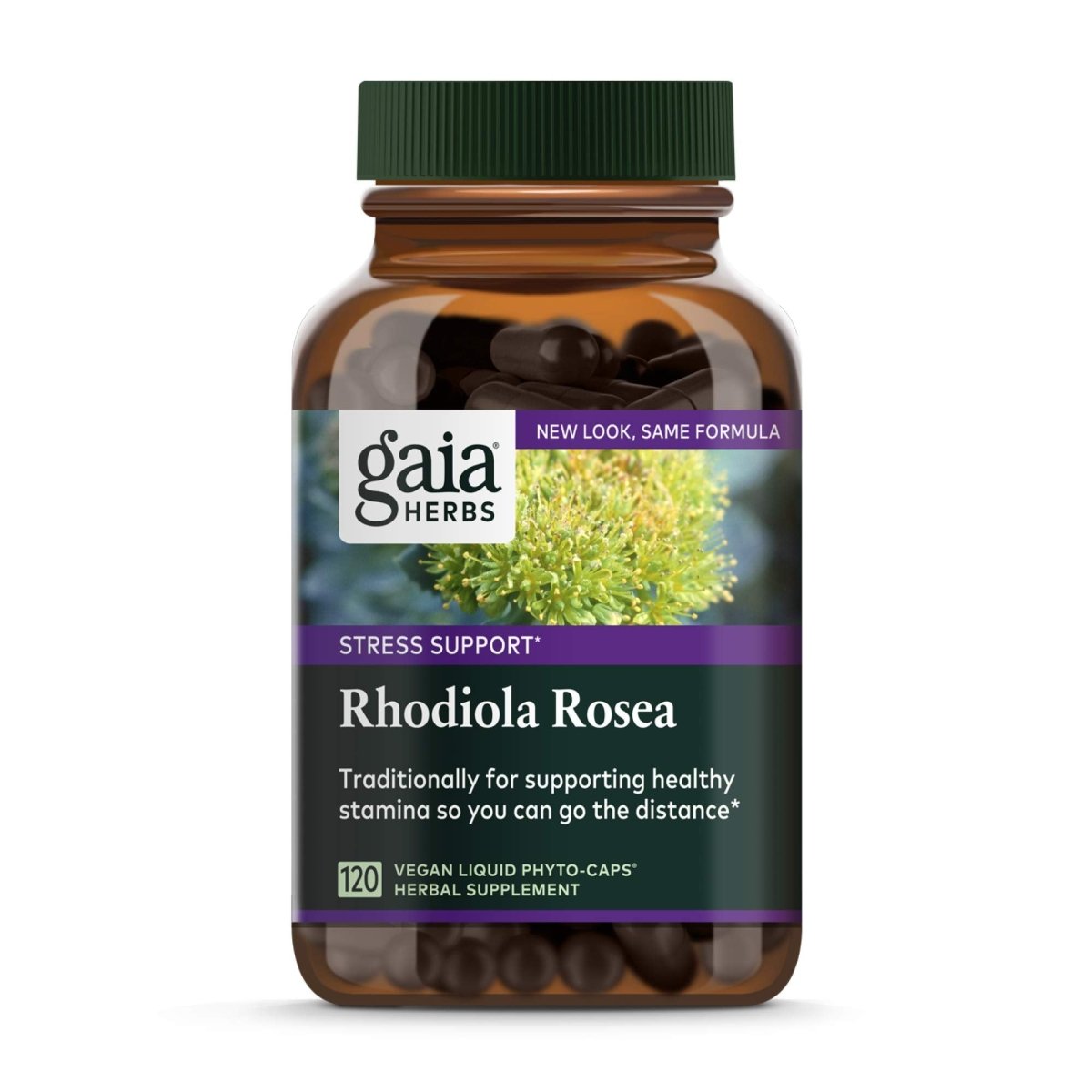 Gaia Herbs, Rhodiola Rosea Vegan Liquid Phyto Capsules -? Stress Support Supplement, Adaptogenic Herb, 120-Count (Pack of 1)