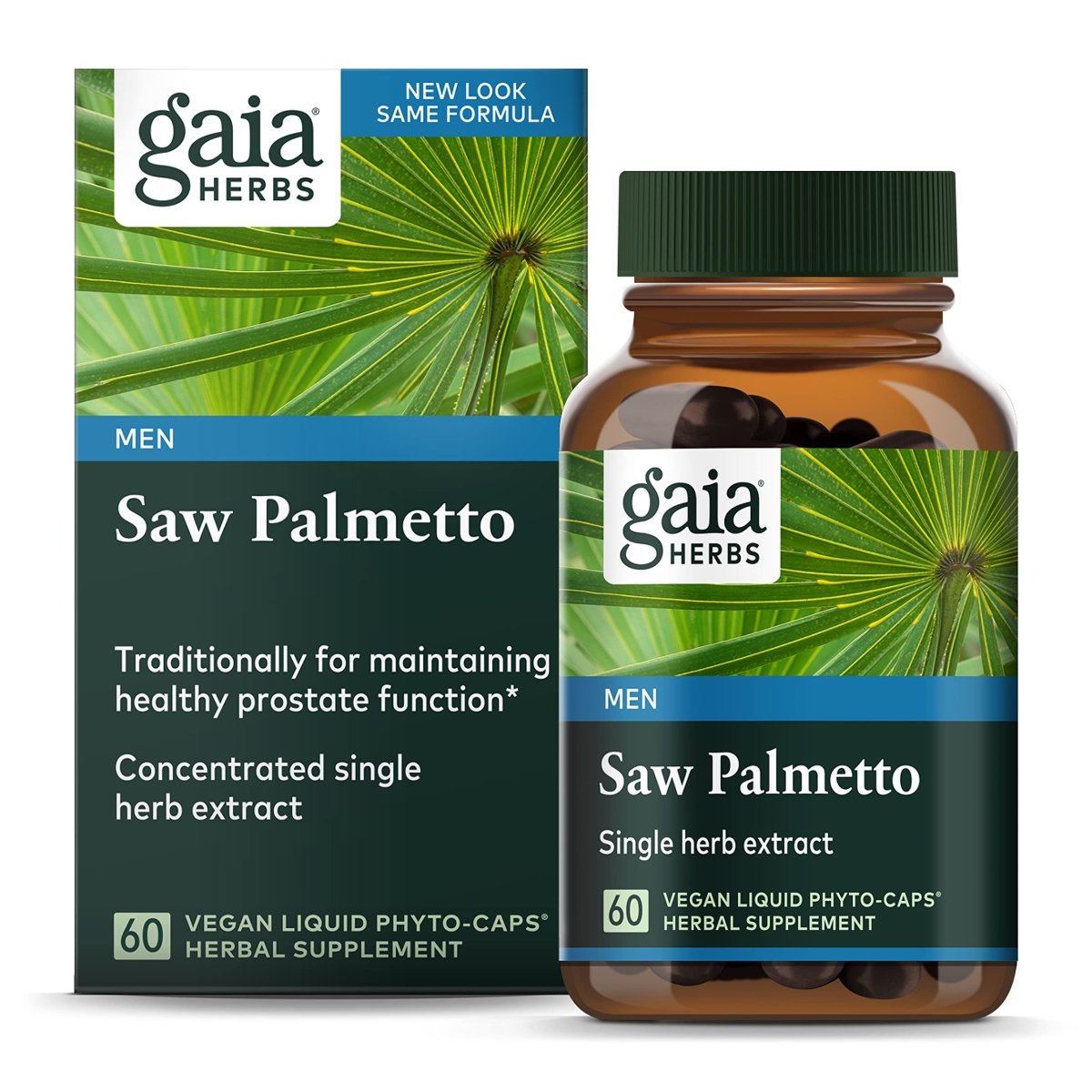 Gaia Herbs Saw Palmetto -60 Vegan Liquid Phyto-Capsules (30-Day Supply)